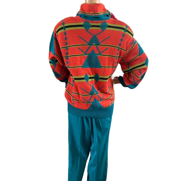 Carols Arias For S.S.G Turtle Neck Sweater Blazer & Pant Set Of 3 VTG - Picture 5 of 10